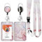 ID Badge Holder mit Lanyard, einziehbare ID Badge Card Holders Abnehmbare Hals Lanyard Strap mit Badge Reel und vertikale ID-Halter für Krankenschwester Studenten (Marble Pink)