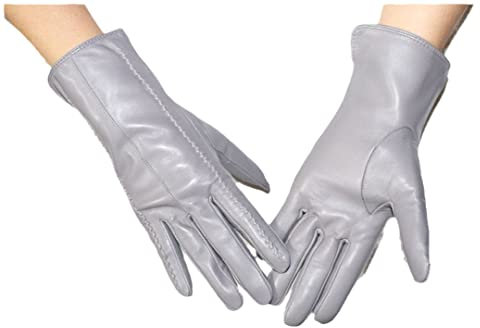 Damen Lammfell-Handschuhe Winter Warm Plus Velvet Short Thin Touch Screen Driving Lederhandschuhe