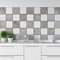 CREARREDA Adhesivos para baldosas azulejos mármol gris, 20 Piezas 15_x_15 cm, Vinilo Autoadhesivo Impermeable Decoración Baños y Cocinas, Made in Italy