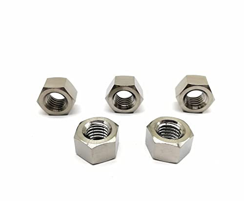RISON-Titanium Titanmutter Sechskantmutter DIN 934, M6 Sechskant Mutter Regelgewinde Mutter Schraubenmuttern Klemmmuttern, Titan Muttern für Schrauben & Unterlegscheiben & Gewindestangen, 5 Stück