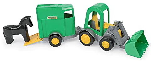 Wader Farmer Traktor mit Pferdeanhänger