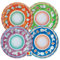 VARZI Selezione Cartoleria 1956 Piatti Di Carta Piani Mix Vietri diam 20cm 8pz.