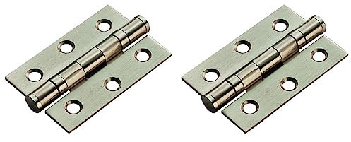 Carlisle Brass HIN1322SNP Eurospec Ball Bearing Hinge, Satin Nickel Plated, 76 mm x 51 mm x 2 mm (Pack of 2)