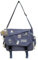 Inshere Aesthetic Crossbody Bag with Cute Pins and Ornament, Nylon Y2K Messenger Bag Japanese Kawaii Bag for Women Men Blue