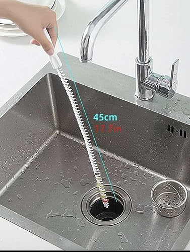 HealthyMoov Brosse de Nettoyage Vaisselle goupillon Attrape Cheveux Drain d'égout Flexible Accessoire pour déboucher evier lavabo tuyaux de canalisation vidange Cuisine et Salle de Bains