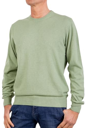 Marenza Girocollo Uomo Manica Lunga Misto Cashmere Seta Made in Italy