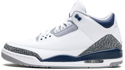 Nike Air Jordan 3 Retro White/Midnight Navy (CT8532-140) (White/Midnight Navy, US Footwear Size System, Adult, Men, Numeric, Medium, 8.5)