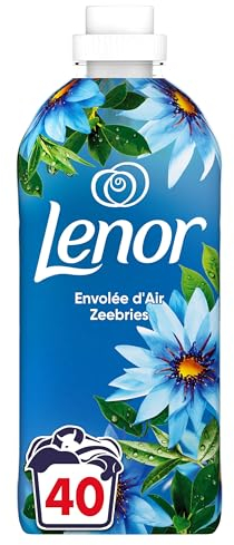 Lenor Adoucissant Linge, 480 Lavages (12x40), Envolée d’Air, Collection Bien-être Avec Une Touche d’Huile Essentielle, Formule Fraîcheur Ultra Concentrée, Fabriqué en France