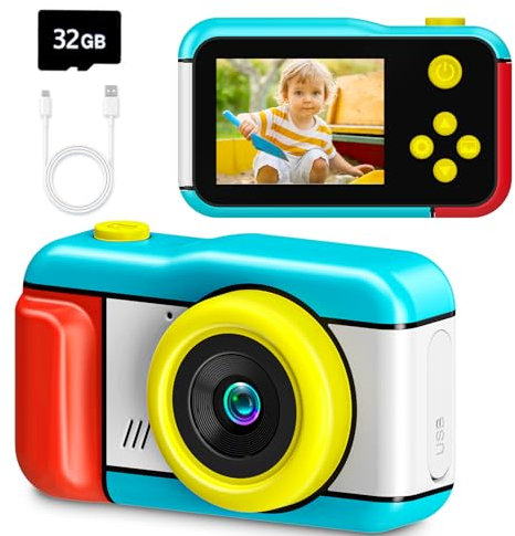 Appareil Photo Numérique 48MP 1080P pour Enfants,Cadeaux pour Les Enfants de 3 4 5 6 7 8 9 10 Ans,Appareil Photo pour Enfant avec Carte SD 32GB Incluse