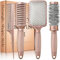 Haarbürste ohne Ziepen - Bürste zum Entwirren - Frauen Geschenk - Paddle Brush - Angenehme Borsten für die Haare & Kopfhaut - Bürste für alle Haartypen (Mattes Rotgold)