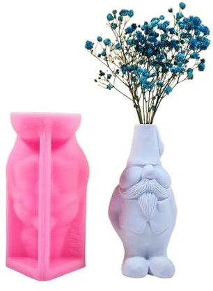 Silikonform für Zwerg, Puppe, Vase, Kunstharz, für handgefertigte Blumentöpfe, Stifthalter, Beton, Zement, Gips, Heimdekoration