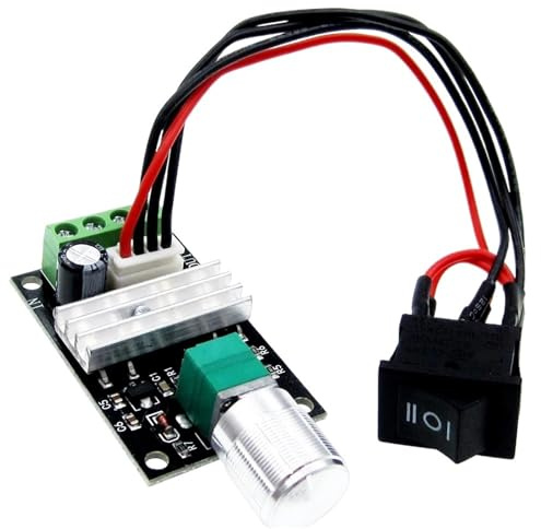 Y63Z1Y0 DC 6V 12V 24V 28VDC 3A 80W PWM Motor Speed Controller Regulator Adjustable Variable Speed Control Potentiometer On/Off Switch