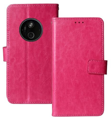 Anybird Flip Cuir Housse Magnétique Téléphone TPU Silicone Coque pour Nokia 125 4G 2024 / Nokia 110 4G 2024 / HMD 110 4G 2.4 Étui Cas Couverture Protecteur Case Portefeuille (Rose)