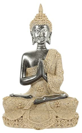 Cabilock Aquarium Dekorationen Aquarium Ornamente Harz Buddha Statue Sitzen Buddha Figur