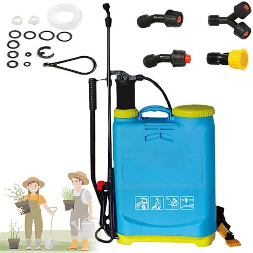 Pulverizador manual de malezas de 16 litros, pulverizador a presión, pulverizador de mochila, pulverizador de malezas for cultivos, ideal for rociar agua, fertilizantes, herbicidas, pesticidas
