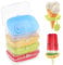 TranRantic 4 Pcs Popsicle Holder for Kids, Reusable Ice Cream Holder with Storage Box, Two Ways of Use, Silicone Drip Free Ice Pop Holder for Summer Party (Red, Green, Blue, Yellow)