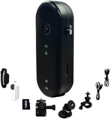 Ieuwam 4K Action Camera,20MP WiFi Sports Camera with Waterproof Case,Built-in Microphone,128GB Memory Card, Portable and Wearable Body Camera Ideal for Vlogging, Cycling and Outdoor Adventures