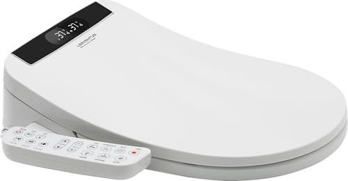 LEEVENTUS - L-MSC403 nuovo modello, Smart Bidet con pannello di comando laterale fisso – Senza serbatoio, con scaldacqua istantaneo, sedile riscaldato, luce notturna LED, asciugacapelli, doccia per