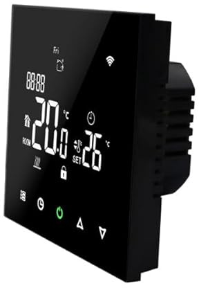 PT740-EI WLAN Raumthermostat – programmierbar, 16 A, Tuya-App, für Elektroheizung & Fußbodenheizung, 230 V, 2,4 GHz WiFi (Schwarz)