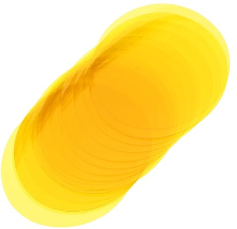 Beavorty 20pcs Yellow round Adhesive Light Filters for LED Lamps and Softbox, Fade Resistant Pet Material, Universal Fit for Bedrooms and Theatre Mood Lighting