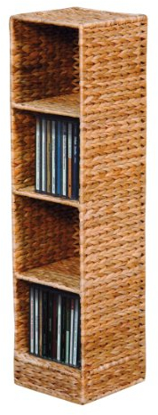 Hansen Korb 300/21/4 CD-Regal aus Wasserhyazinthe/mit 4 Fächern/B 18 T 19 H 70 cm