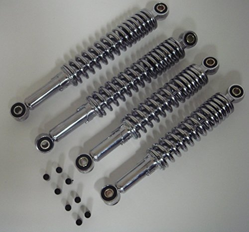 MKX-Stossdämpfer universell chrom 260 mm - 1 Satz incl. 4 Stellhülsen