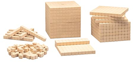 WISSNER® aktiv lernen - Dienes Grundsortiment zum Dezimalrechnen 121 Teile - RE-Wood®