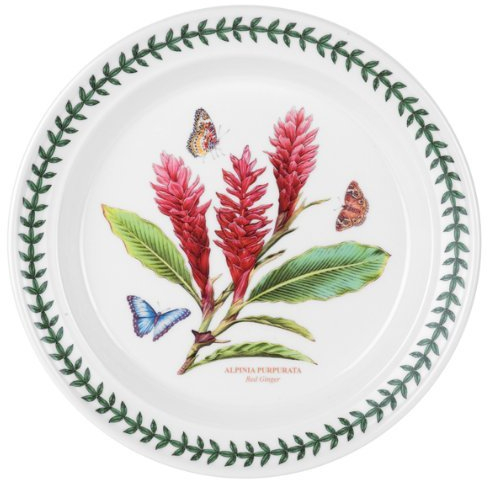 Portmeirion Exotic Botanic Garden - Plato llano, diseño de jengibre, color rojo