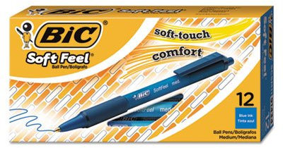 Soft Feel Druckkugelschreiber, blau Tinte, 1 mm, mittel, Dutzend