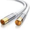 CSL - 2m Antennenkabel 8k 4k HDTV 135dB 75 Ohm - Premium Koaxialkabel - FullHD 4k UHD - DVB-T und DVB-T2 DVB-C DVB-S DVB-S2 Radio UKW DAB DAB - Abschirmmaß 135dB - weiß