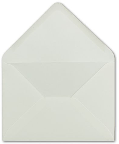50 DIN B6 Briefumschläge Elfenbein - 12,5 x 17,5 cm - 80 g/m² Nassklebung Post-Umschläge ohne Fenster für Einladungen - Serie Colours-4-you