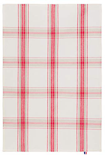 COUCKE Geschirrtuch, französische Baumwolle, französische Tisch-Kollektion 20 x 30 rotem Karo