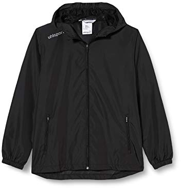 uhlsport Essential Rain Jacket Veste Homme, Noir/Blanc, 164