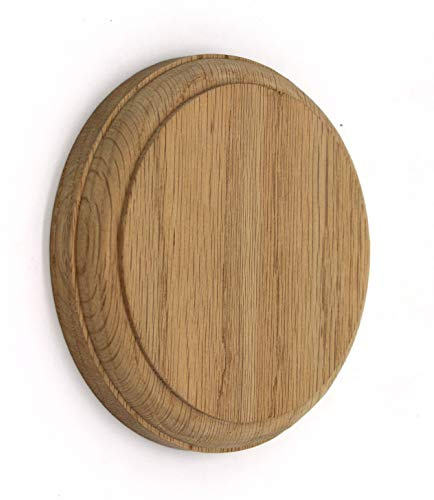Round Rosette, Solid Hardwood Red Oak, 4 1/2 x 3/4, Stair Part Fitting