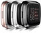 Vancle 3-Pack Hülle Kompatibel mit Fitbit Versa 2 Schutzhülle Schutzfolie, Weiche TPU Vollschutz Display Schutz Schutzhülle Hülle für Versa 2 NUR (Schwarz/Silber/Klar)