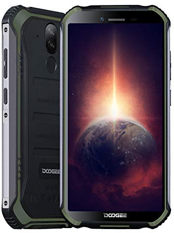 DOOGEE Telephone Portable Incassable, S40 Pro 5.45” HD+ 4650mAh, 4Go+64Go, Caméra avec IA - 13 MP, Bluetooth 5.0, Dual SIM 4G, Android 10 Smartphone Débloqué Antichoc/étanche/NFC/-Vert