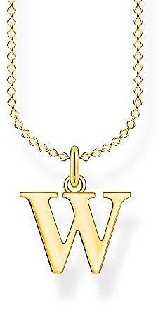THOMAS SABO Halskette Buchstabe W vergoldetes Silber KE2032-413-39