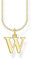 THOMAS SABO Halskette Buchstabe W vergoldetes Silber KE2032-413-39