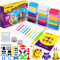 SUNCLAY Modelliermasse Lufttrocknend - 26 Farben Knete Lufttrocknend mit 80 Seiten Anleitungsbuch 14 Stück Zubehör Magic Clay Spielzeug Geschenke für Kinder Jungen Mädchen ab 3 4 5 6 7 8-12 Jahre