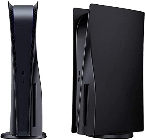 Matte Black Faceplates for Original PS5 Disk Edition – Sleek, Durable, and Unbranded Protective Covers for PlayStation 5 | Easy Installation | GhostTEC