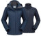 CAMEL CROWN Damen Skijacke Wasserdicht 3 in 1 Winterjacke Winddicht Warm Fleece Kapuze Snowboard Berg Schneemantel, Tiefes Blau, M