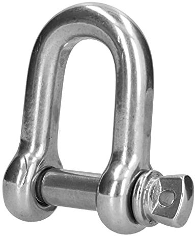 Lot de 2 manilles d'ancrage M16 - Outil de levage de terre marine - Grande force de charge pour alimentation électrique