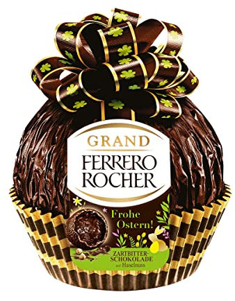 Grand Ferrero Rocher Zartbitterschokolade, mit Haselnuss, 125 g