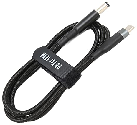 Bewinner 100W PD USB Type C Male Input to DC 5.5mm x 2.1mm Male Power Charging Cable for Laptop Notebooks, Litz Wire, Dual Chip, Laptop Power Charging Cable(JD0608-1 (1 meter))