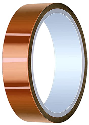 DAOKAI 30mm x 28m (90ft) Hochtemperatur-Klebeband Hochtemperatur-Klebeband Hitzebeständiges Polyimid-Klebeband Thermoband Kapton-Klebeband zum Abdecken/Löten / 3D-Drucker/Batterie