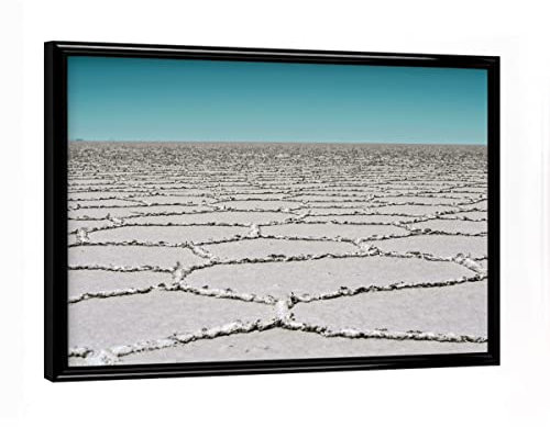 artboxONE Poster mit schwarzem Rahmen 18x13 cm Natur Salar Desert - Bild Desert Horizon Salar