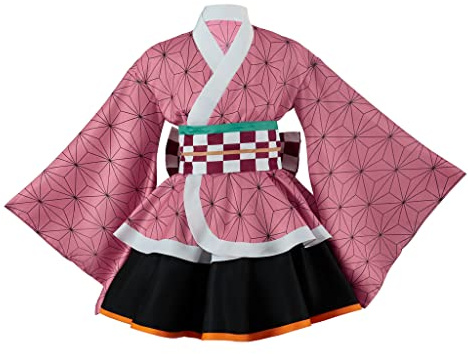 ZIXUN Hashibira Inosuke Cosplay Kostüm Damen Kimono Kleid Anzug, Nezuko, XXL