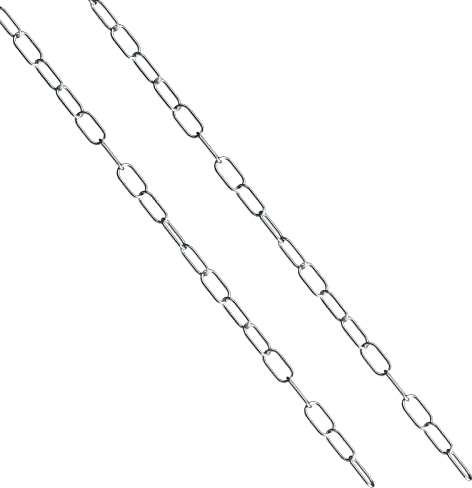 hannger Stainless Steel Chain, 2MM by 2M Small Strong Chain Link Chain, Light Weight Chainlink Utility Metal DIY Decorative Chain Key Chain Belt Chain Hanging Chain for Bird Feeder Planters Sign
