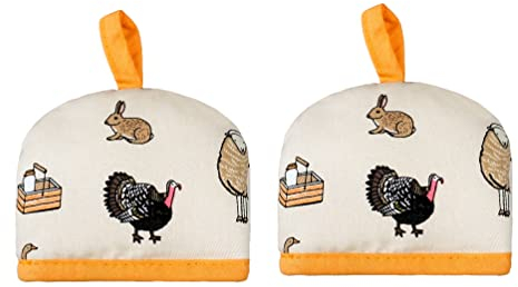 Set of 2 Egg Cosy Cosies Farmer Kitchen Egg Warmer Kitchen Decoration for Breakfast Eggs Covers