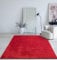 Mia´s Teppiche Taos kuscheliger Kurzflor Teppich, Anti-Rutsch Unterseite, Waschbar bis 30 Grad, Super Soft, Felloptik, Rot, 80 x 150 cm